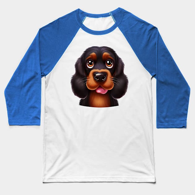 Pup-tacular Gordon Setter Baseball T-Shirt by Art By Mojo